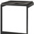 26" Black Solid Wood and Metal Backless Counter Height Bar Chair