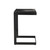 26" Black Solid Wood and Metal Backless Counter Height Bar Chair