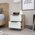 19" White And Natural Wood Two Drawer Nightstand