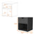 20" Gray Wood One Drawer Nightstand