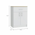 34" Light Oak and White Pantry Cabinet