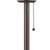 57" Black Traditional Shaped Floor Lamp With White Empire Shade