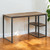 50" Brown and Black Solid Wood Writing Desk