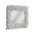 28" White Rattan Framed Accent Mirror