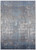 2' X 3' Blue Gray And Silver Abstract Power Loom Distressed Area Rug With Fringe
