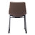 Set of Two Espresso And Black Upholstered Faux Leather Dining Side Chairs