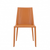 Terra Cotta Upholstered Leather Dining Side Chair