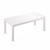 63" White Solid Wood Dining Table