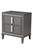 29" Dark Gray Solid Wood and Wood Two Drawer Nightstand