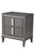 29" Dark Gray Solid Wood and Wood Two Drawer Nightstand