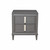 29" Dark Gray Solid Wood and Wood Two Drawer Nightstand