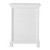 24" White Solid Wood Distressed One Drawer Nightstand