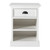 24" White Solid Wood Distressed One Drawer Nightstand