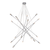 Silver Multi Light Metal Dimmable Chandelier