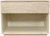 24" Natural Solid Wood Ribbed Texture One Drawer Nightstand