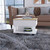 22" Natural And White Wood Lift Top Coffee Table With Two Shelves
