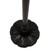 63" Brown Two Light Traditional Shaped Floor Lamp With White Stained Glass Bowl Shade