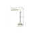 26" Nickel Metal Adjustable Table Lamp With Nickel Rectangular Shade