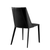 Black Upholstered Leather Dining Side Chair