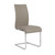 Set of Four Taupe and Silver Upholstered Leather Dining Side Chairs