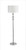 63" Chrome and Crystal Orb Shaped Floor Lamp With White Drum Shade