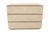 24" Natural Solid Wood Ribbed Texture Three Drawer Nightstand