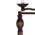 62" Rusted Swing Arm Floor Lamp With Champagne Bell Shade