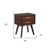 25" Solid Wood and Wood Two Drawer Nightstand