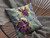 18” Terracotta Hibiscus Zippered Suede Throw Pillow