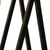 60" Ivory and Black Solid Wood Executive Desk