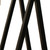 60" Ivory and Black Solid Wood Executive Desk