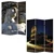 72" Gray Canvas Folding Three Panel Screen Room Divider