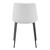 Set of Two White And Black Upholstered Faux Leather Dining Side Chairs