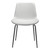 Set of Two White And Black Upholstered Faux Leather Dining Side Chairs