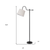 63" Bronze Adjustable Traditional Shaped Floor Lamp With Gray Square Shade