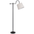 63" Bronze Adjustable Traditional Shaped Floor Lamp With Gray Square Shade