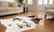 6' X 7' Brown And White Cowhide Cowhide Print Area Rug