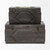 Set of Two Brown Solid Wood Box With Lid