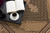 8' Beige And Black Medallion Runner Rug