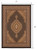 8' Beige And Black Medallion Runner Rug