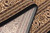 8' Beige And Black Medallion Runner Rug