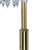 63" Gold Three Lights Candelabra Floor Lamp With Clear Faux Crystal Shades