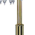63" Gold Three Lights Candelabra Floor Lamp With Clear Faux Crystal Shades