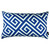 Homeroots Home Decor Blue Greek Key Pattern Lumbar Throw Pillow, 12x20 Inches