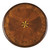 26" Brown Wood And Wood Round End Table With Shelf