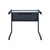 33" Clear and Black Glass and Stainless Steel Writing Desk