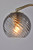 19" Antiqued Brass Metal Desk Lamp With Light Gray Swirl Globe Shade