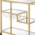 40" Clear and Gold Glass and Iron Rolling Prep Table