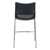 Set of Two 25" Black And Silver Steel Low Back Counter Height Bar Chairs