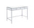 42" Clear and Silver Mirrored Writing Desk